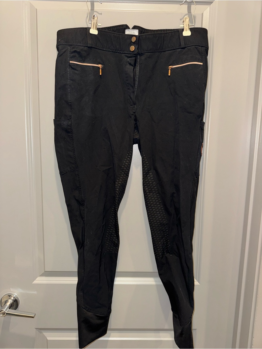 Women’s black rose gold leveza full seat breeches